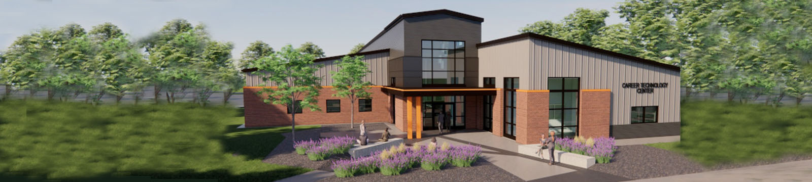 Artist rendering of the future Career Technology Center at Cowley College